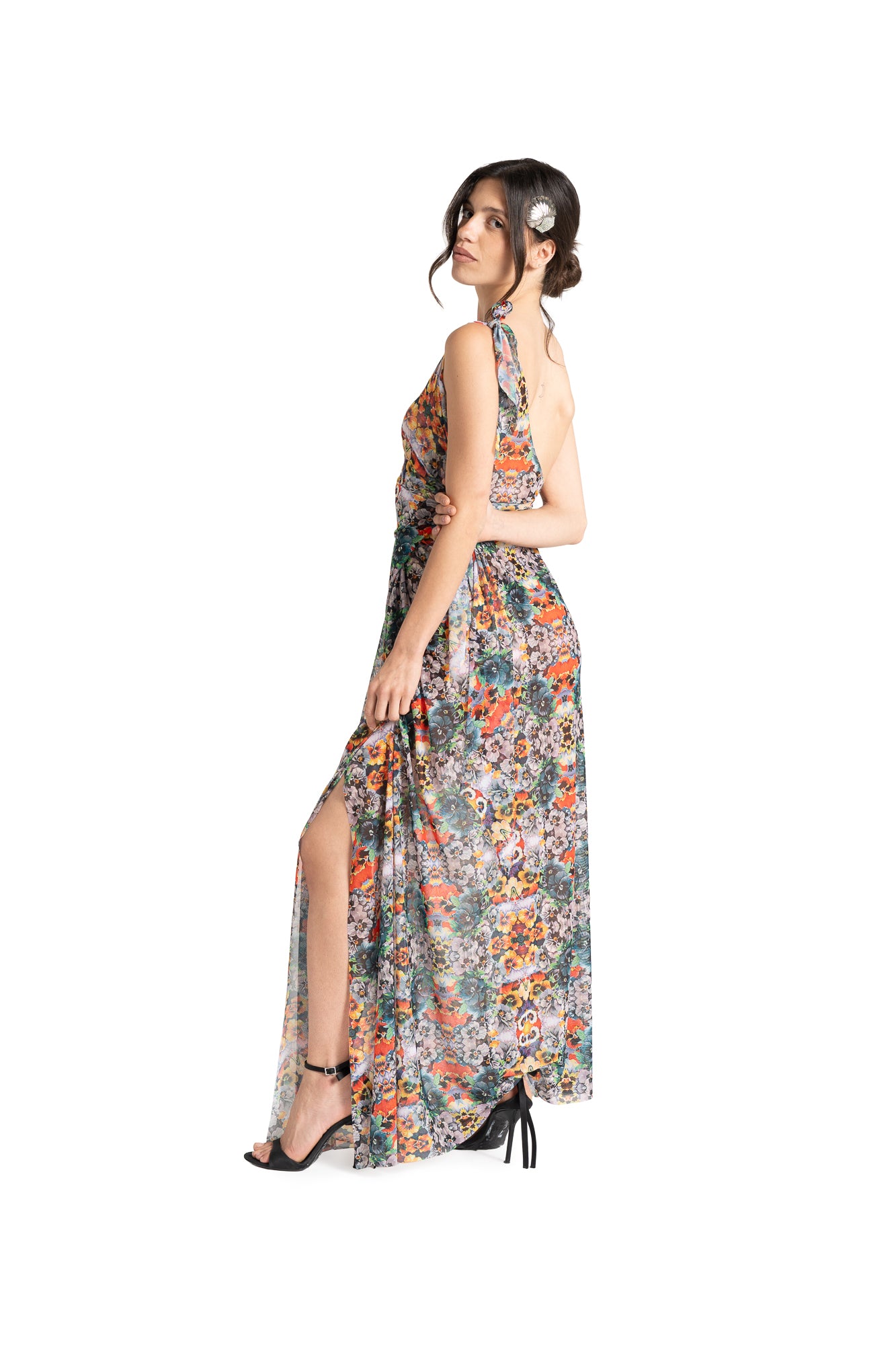 ANTONIA long dress with MARTA FLOWER print