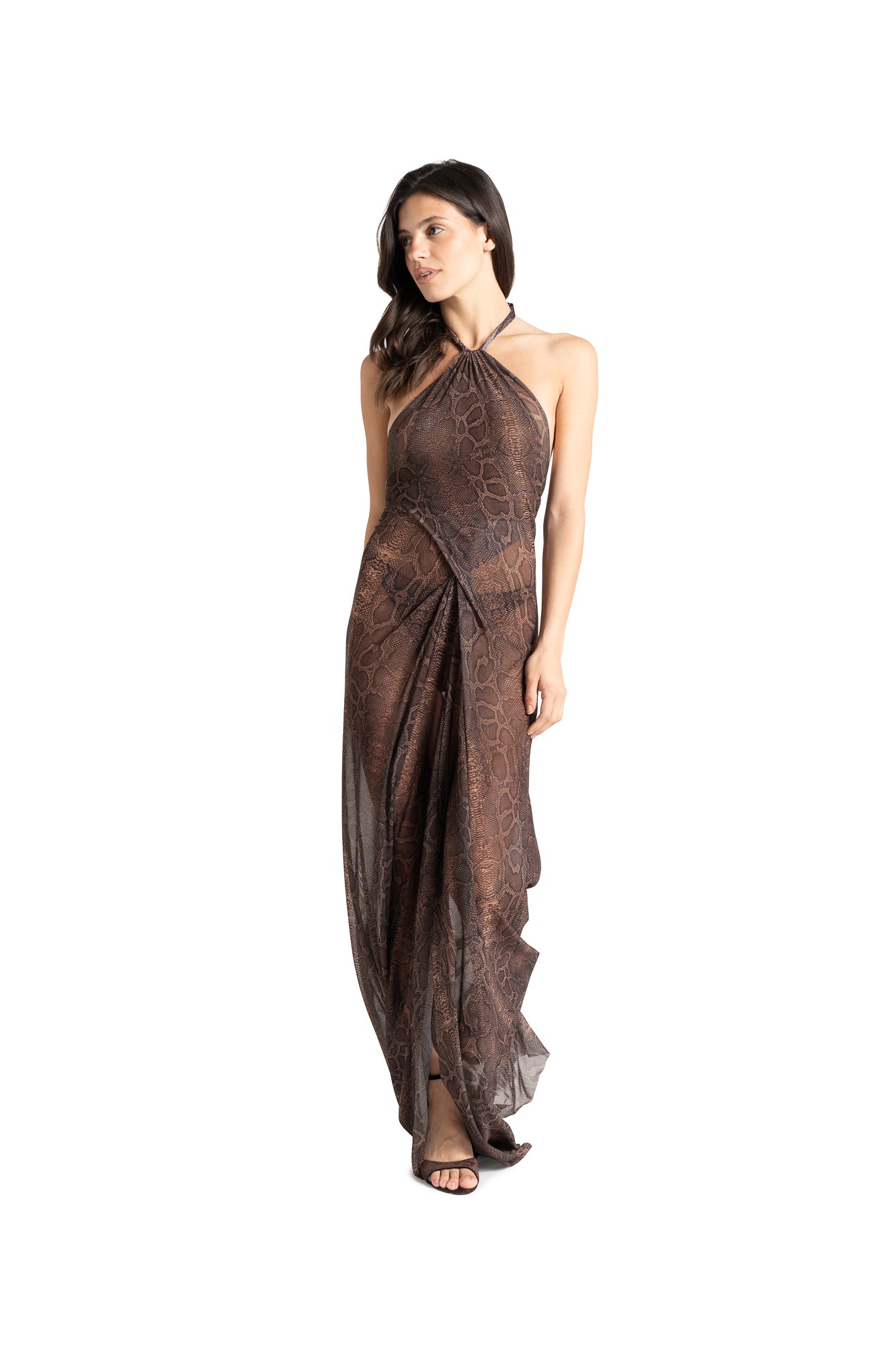 ANTONIA long PYTHON print dress