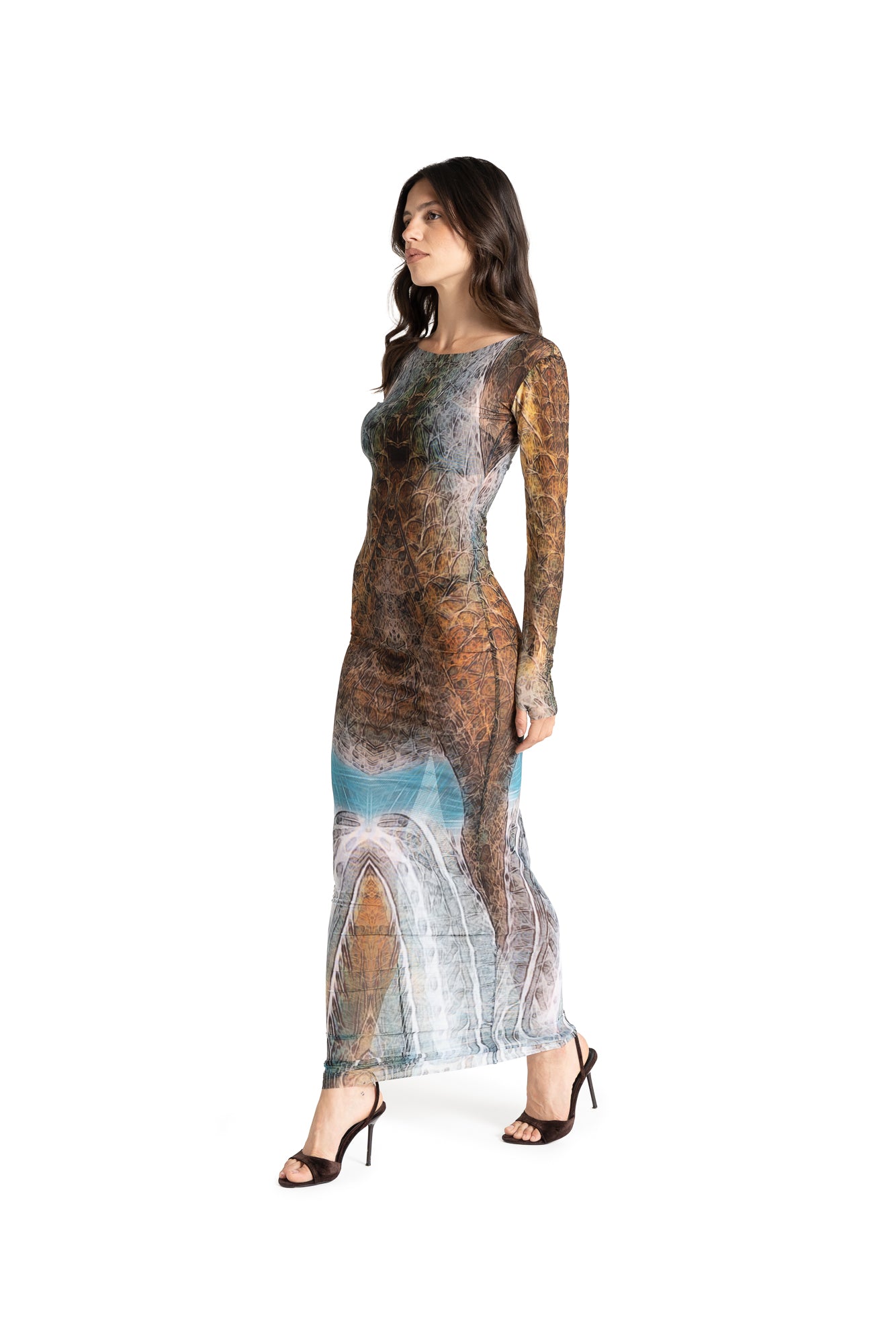 COCO DRESS CROCODILE print