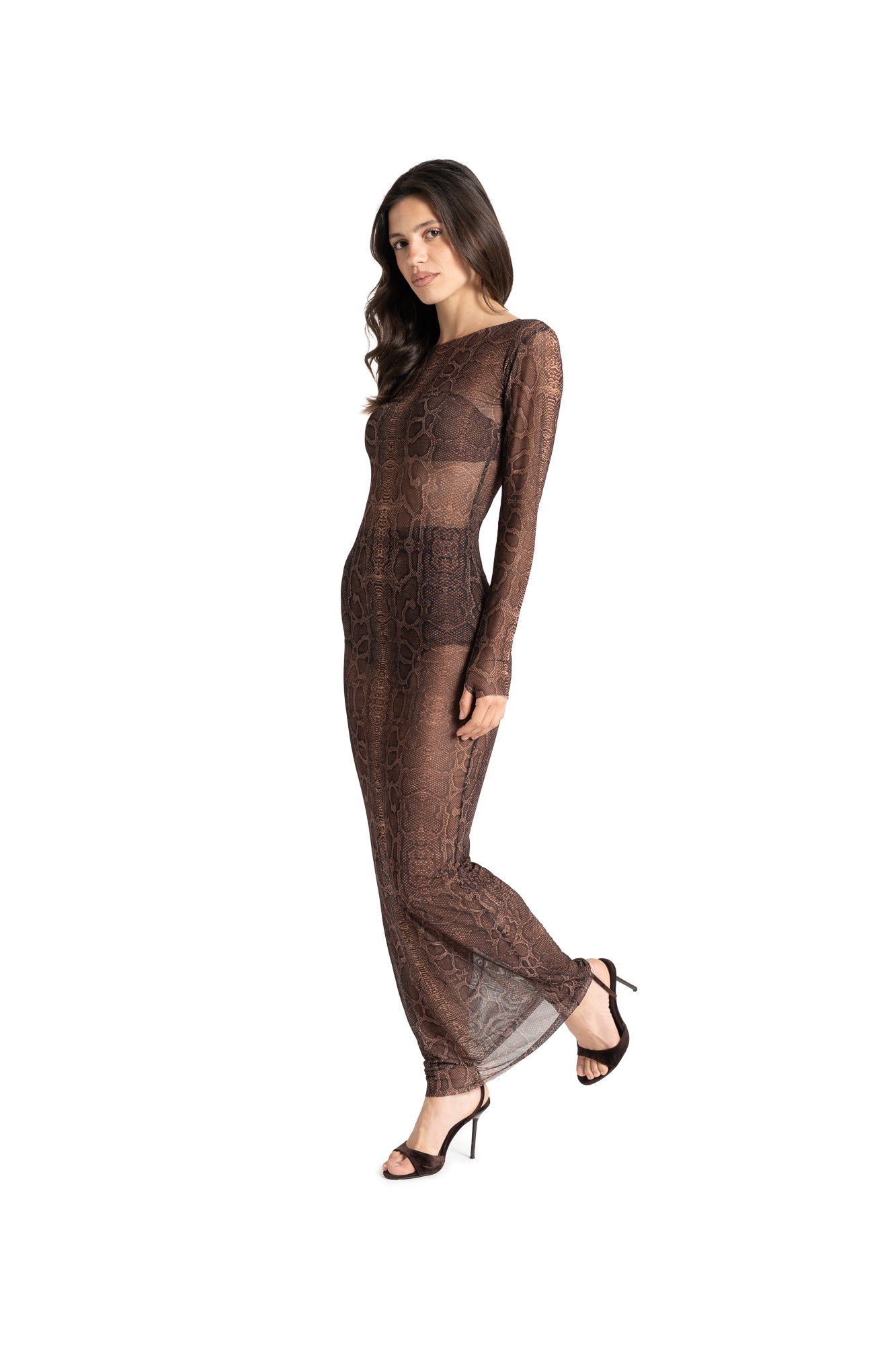 COCO PYTHON print dress