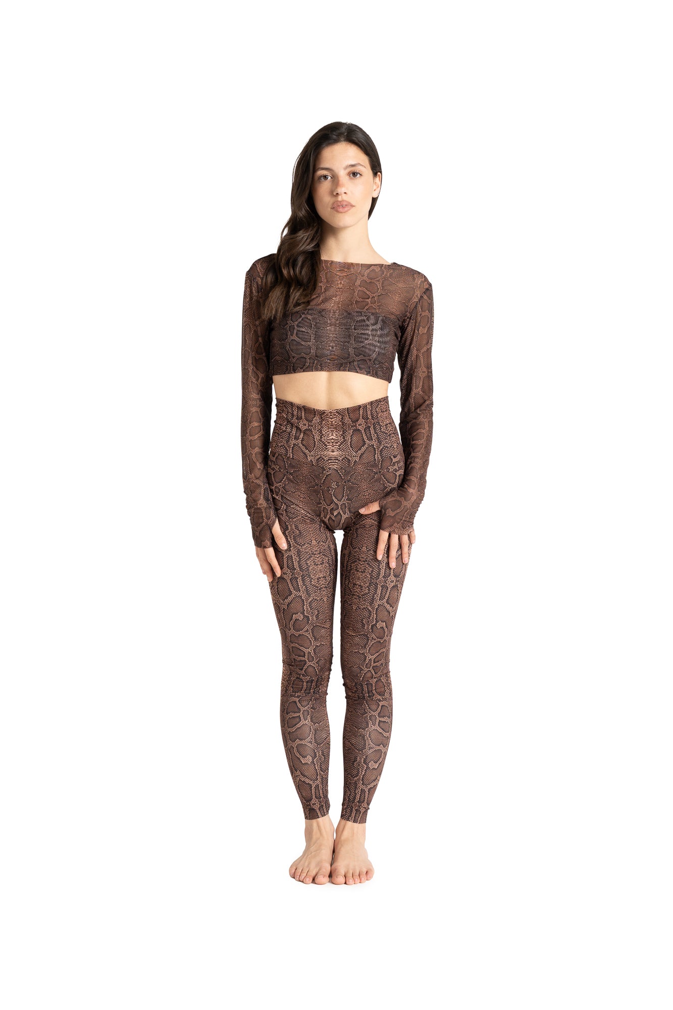 Printed python leggings