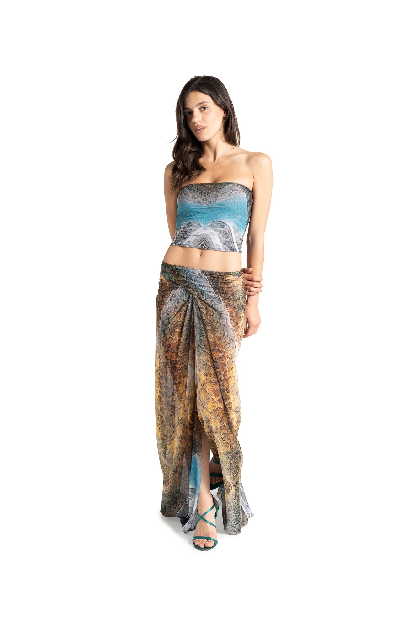 ANTONIA long dress CROCODILE print