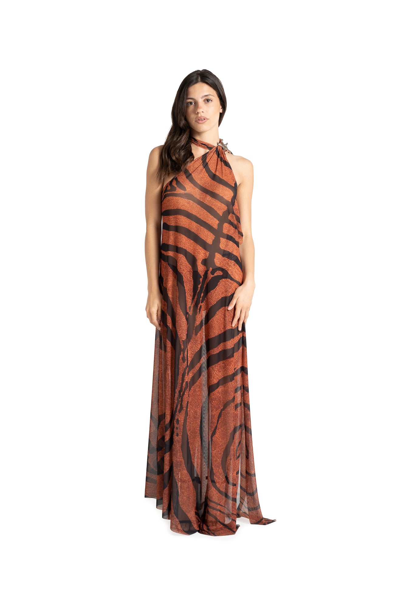 Abito ANTONIA lungo stampa MARTA ZEBRA